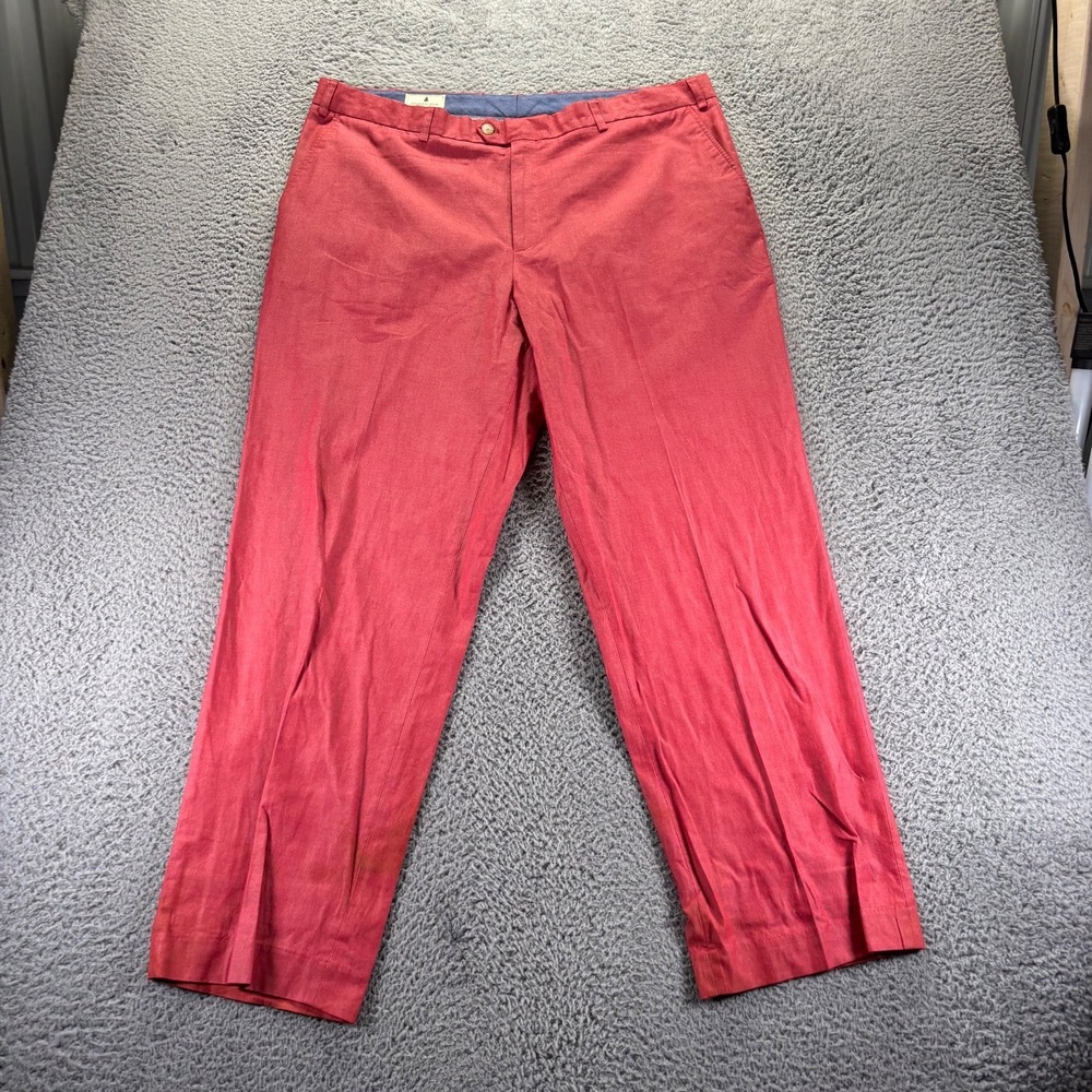 Southern Pines Chino Pants Mens 42x32 Pink Cotton Straight Fit Preppy